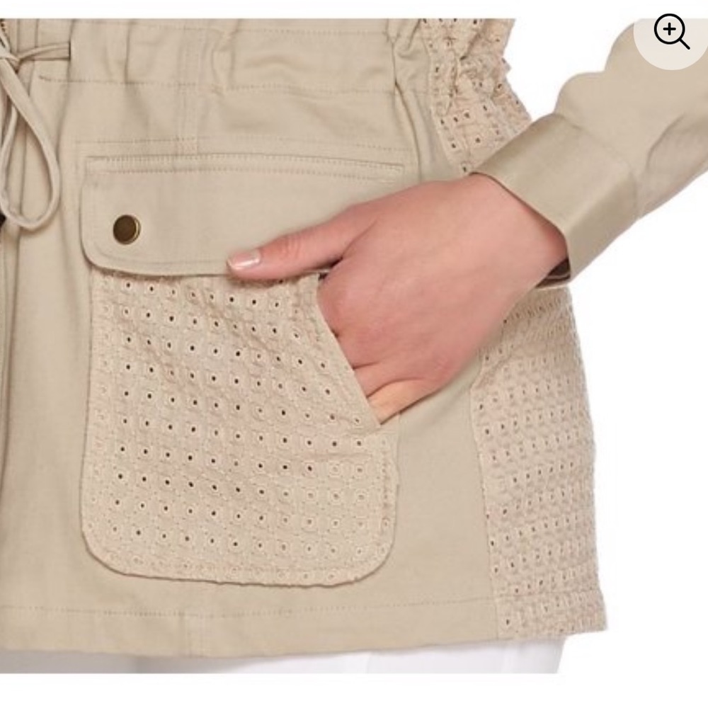 Linea women’s Anorak Jacket Eyelet Lace Medium - Picture 6 of 8